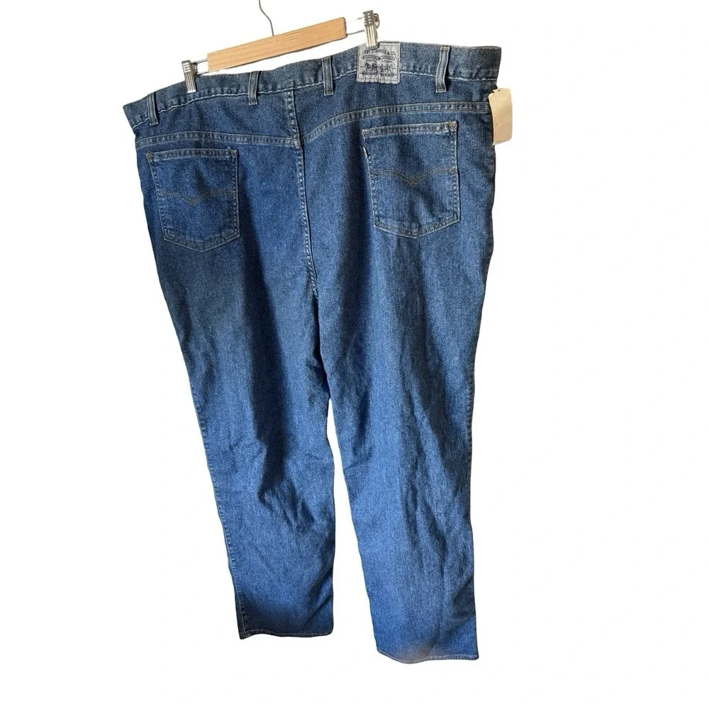 Vintage Levi's Flex Blue tab mens denim‎ jeans size 54x32 USA made